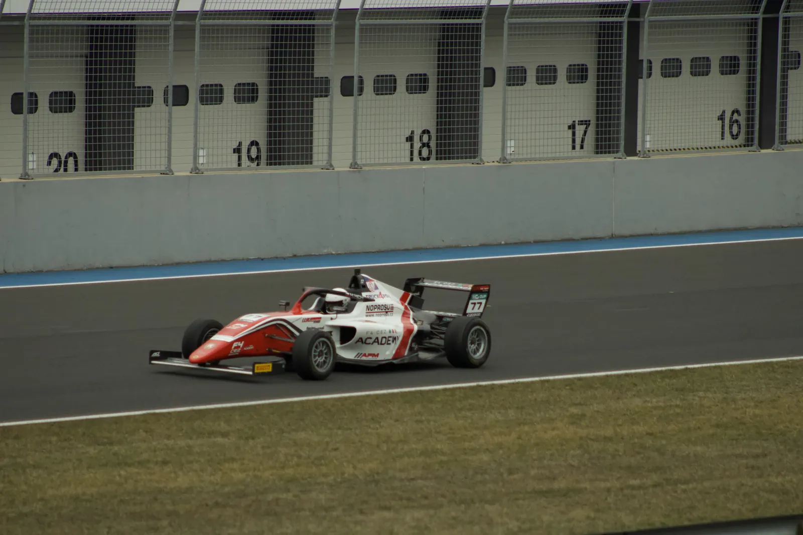 Oliver driving the Formula 4 car at Autodrom Most